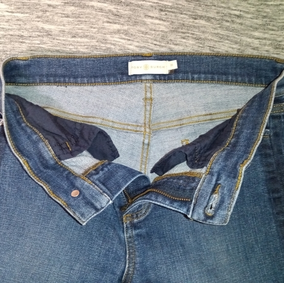 Tory Burch | Harley Jeans Rain Wash Raw Frayed Hem Jeans Womens Size 26 - Picture 10 of 16